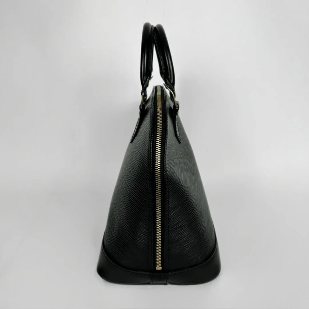 Louis Vuitton Alma in Black Epi Leather on a white