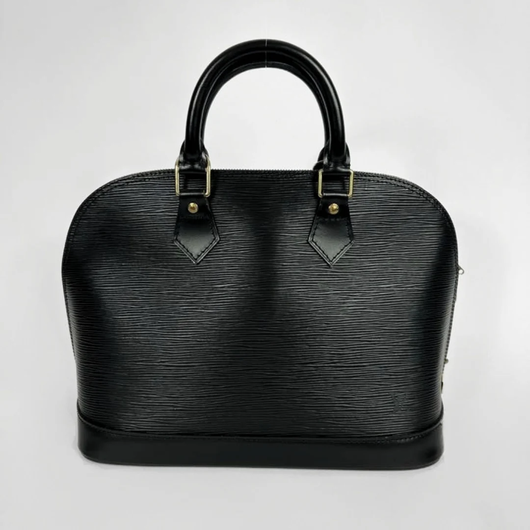 Louis Vuitton Alma in Black Epi Leather on a white