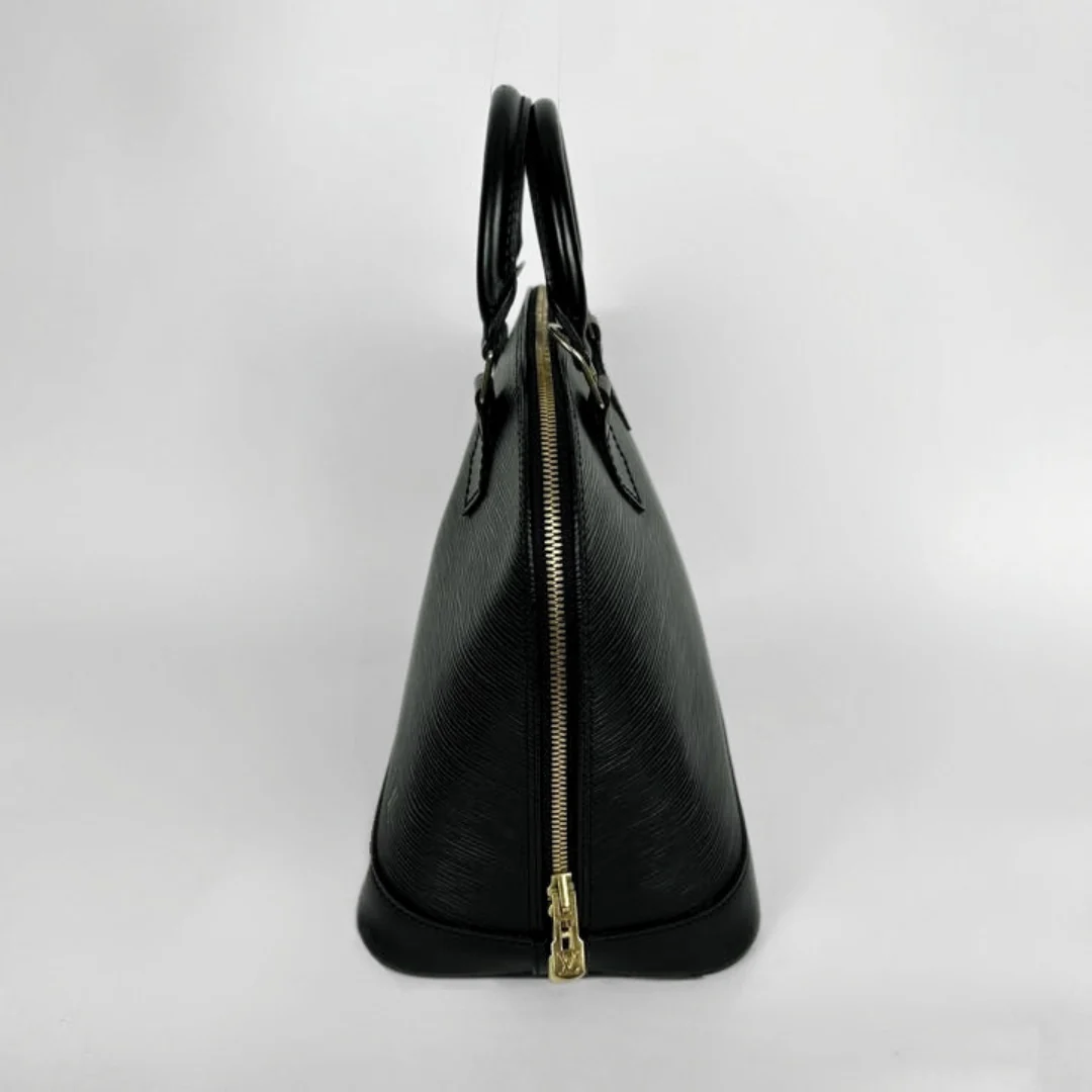 Louis Vuitton Alma in Black Epi Leather on a white