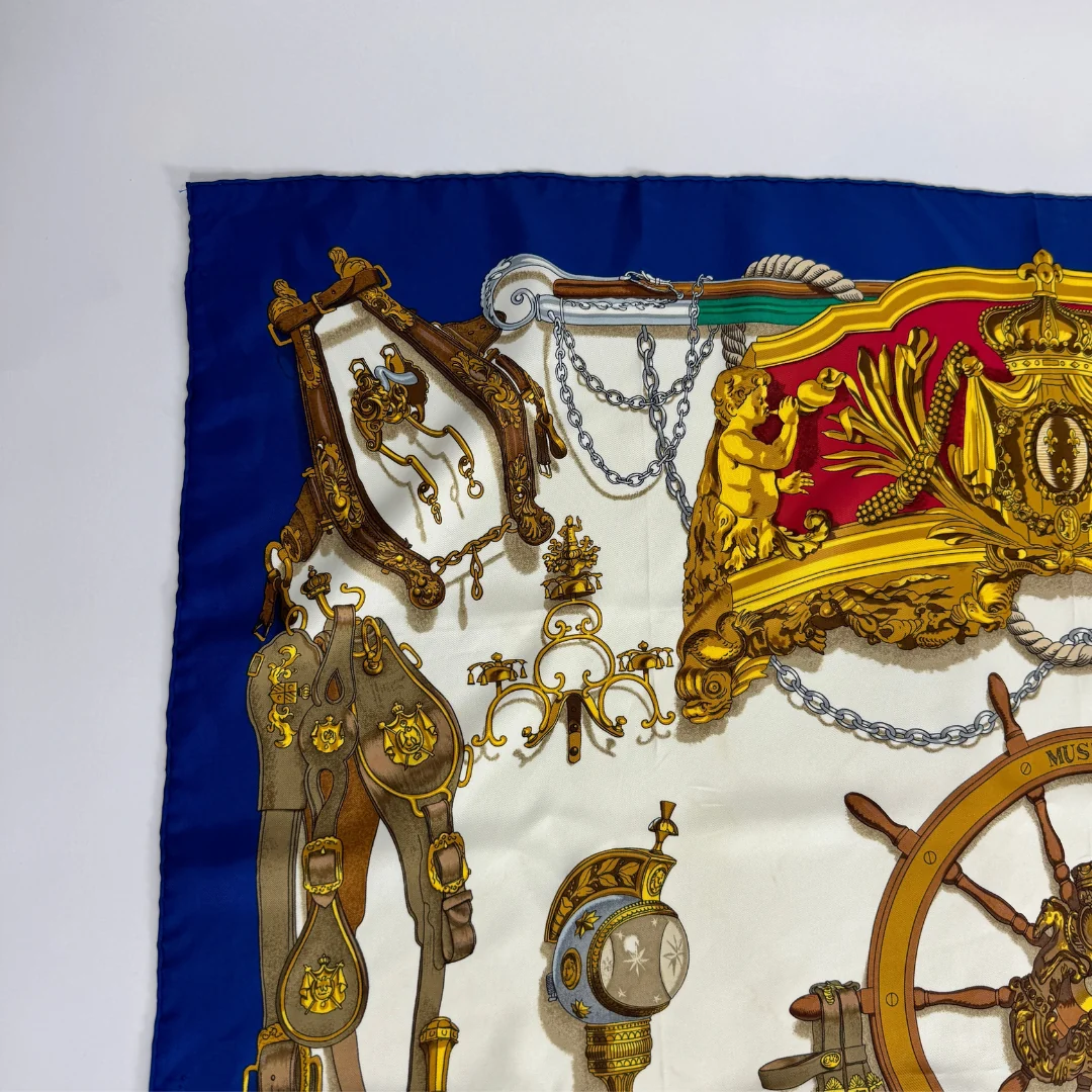 Hermes scarf on white background