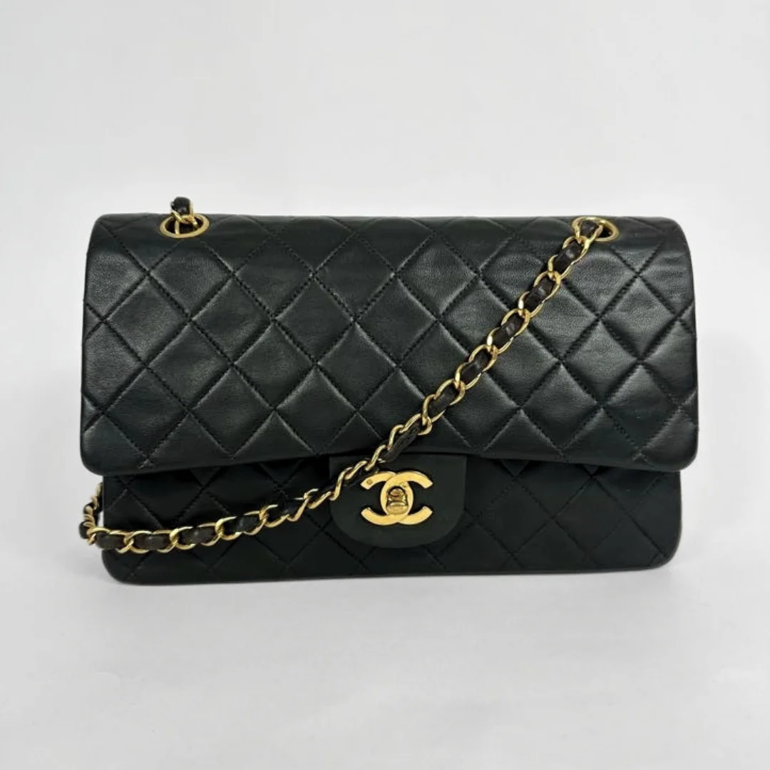 Chanel Medium Double Classic Flapbag on a light background