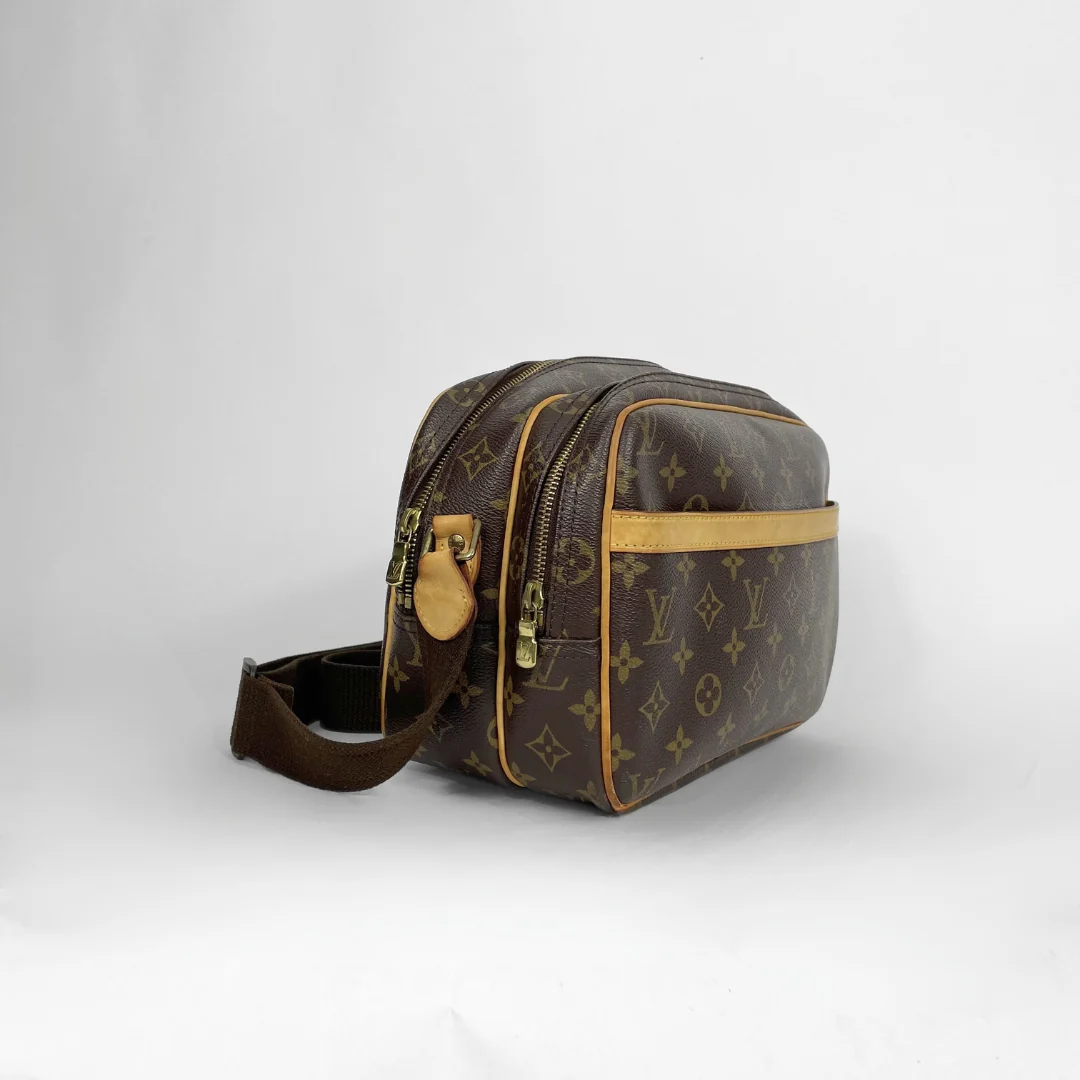 Louis Vuitton Reporter PM Monogram Canvas on a white background