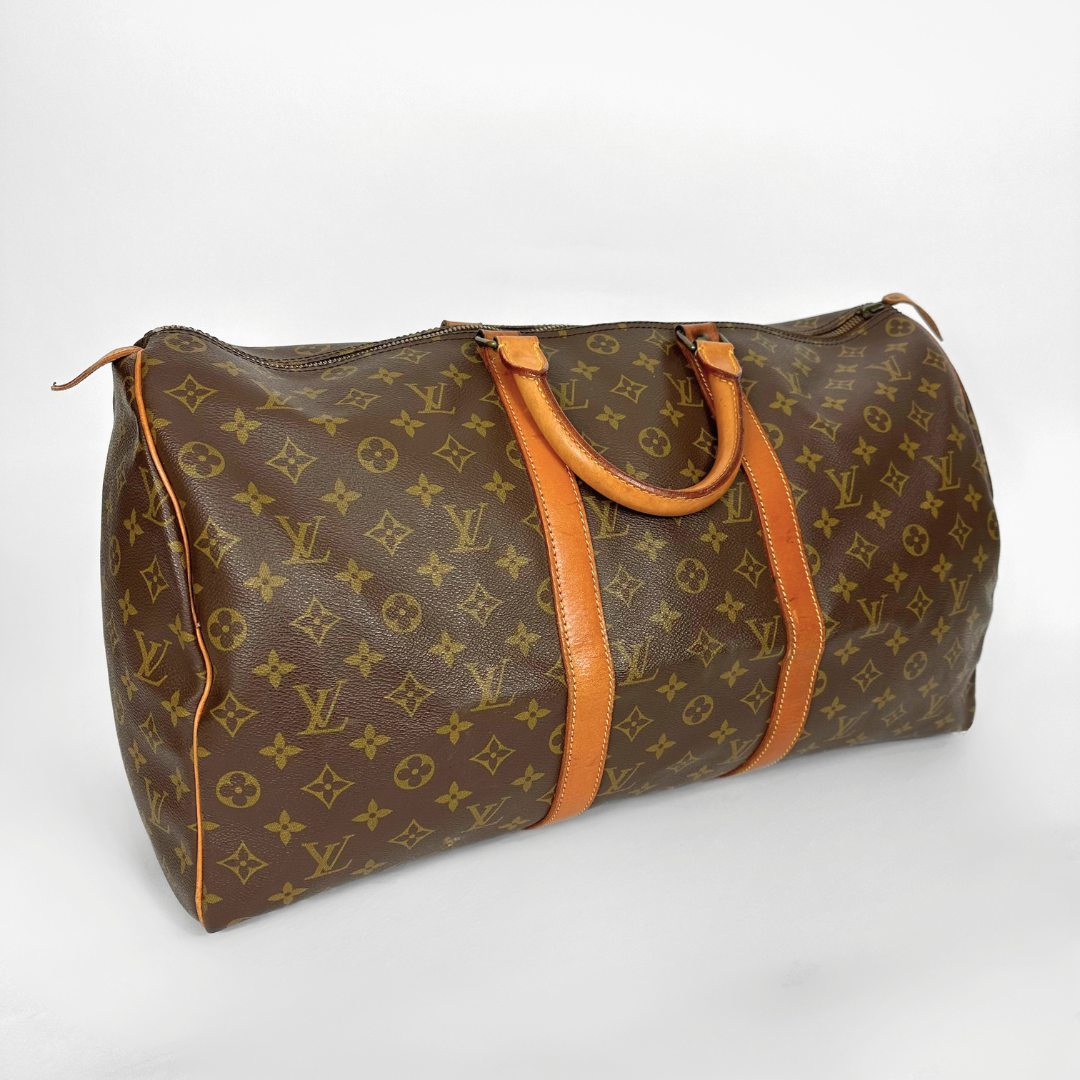 Louis Vuitton Keepall 50 Vintage on a white background