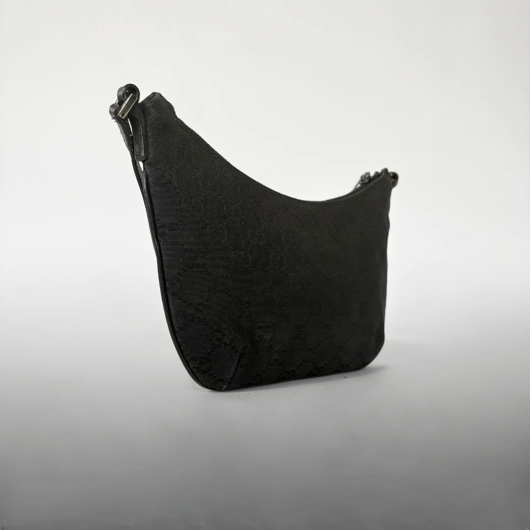 Gucci Gucci Shoulder Bag Black Canvas - Shoulder bags - Etoile Luxury Vintage