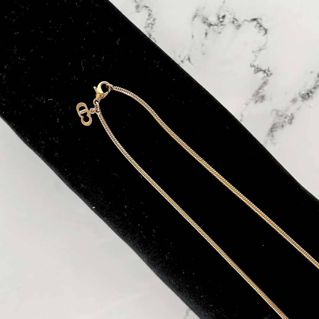 Dior Dior Necklace Gold Colored Metal - Jewelry - Etoile Luxury Vintage