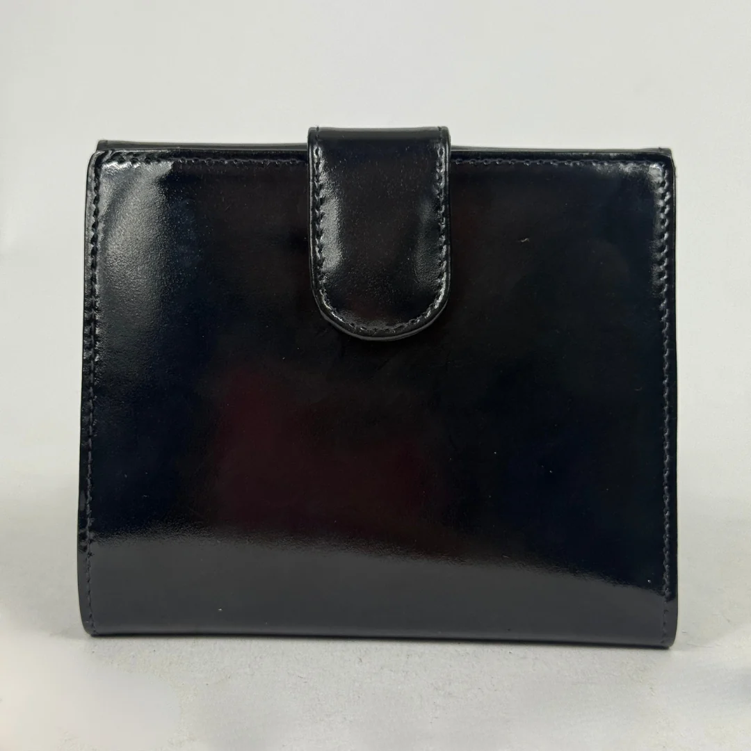 Chanel Black Patent Leather CC Wallet
