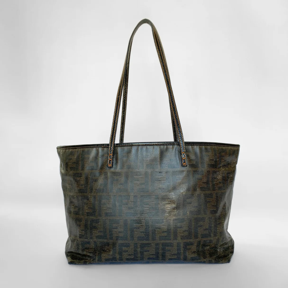 Patterned tote bag on a white background