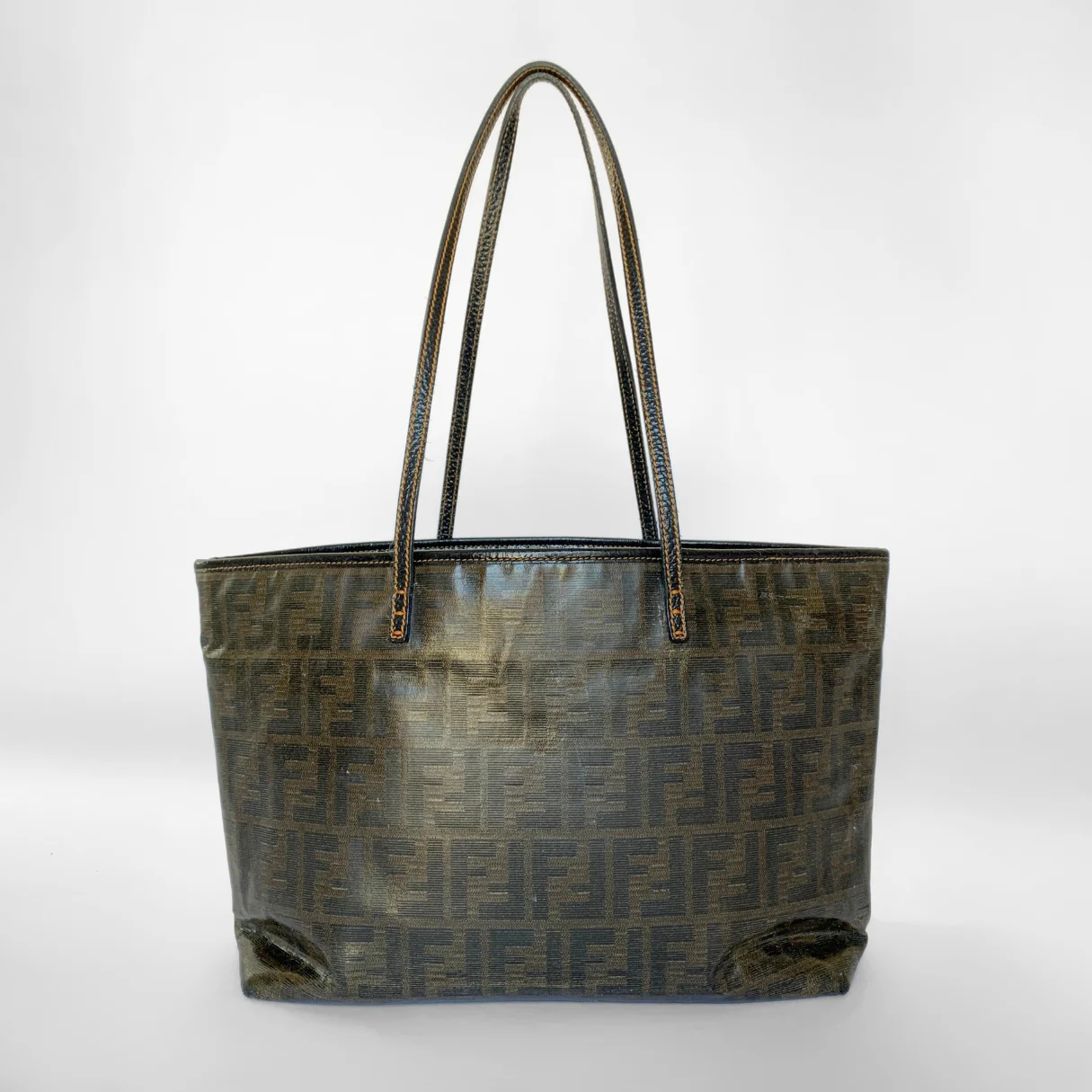Patterned tote bag on a white background