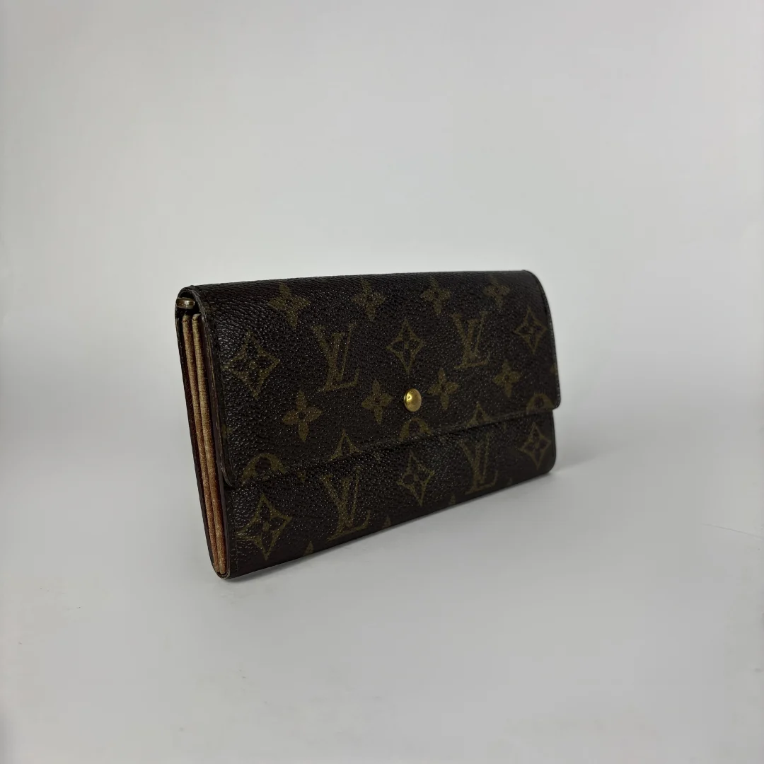 Louis Vuitton wallet on white background