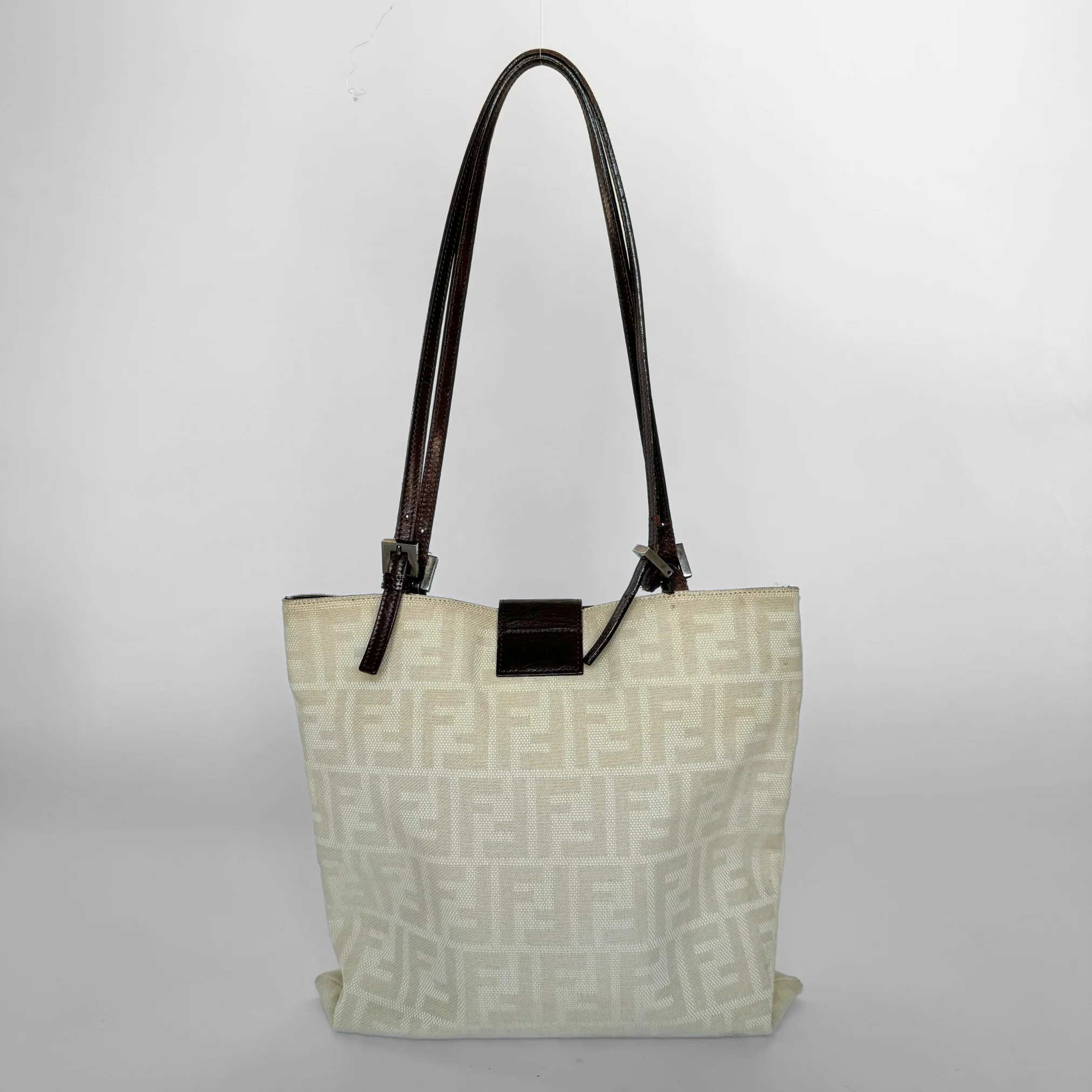 Fendi Fendi Zucca Beige Cloth - Shoulder bags - Etoile Luxury Vintage
