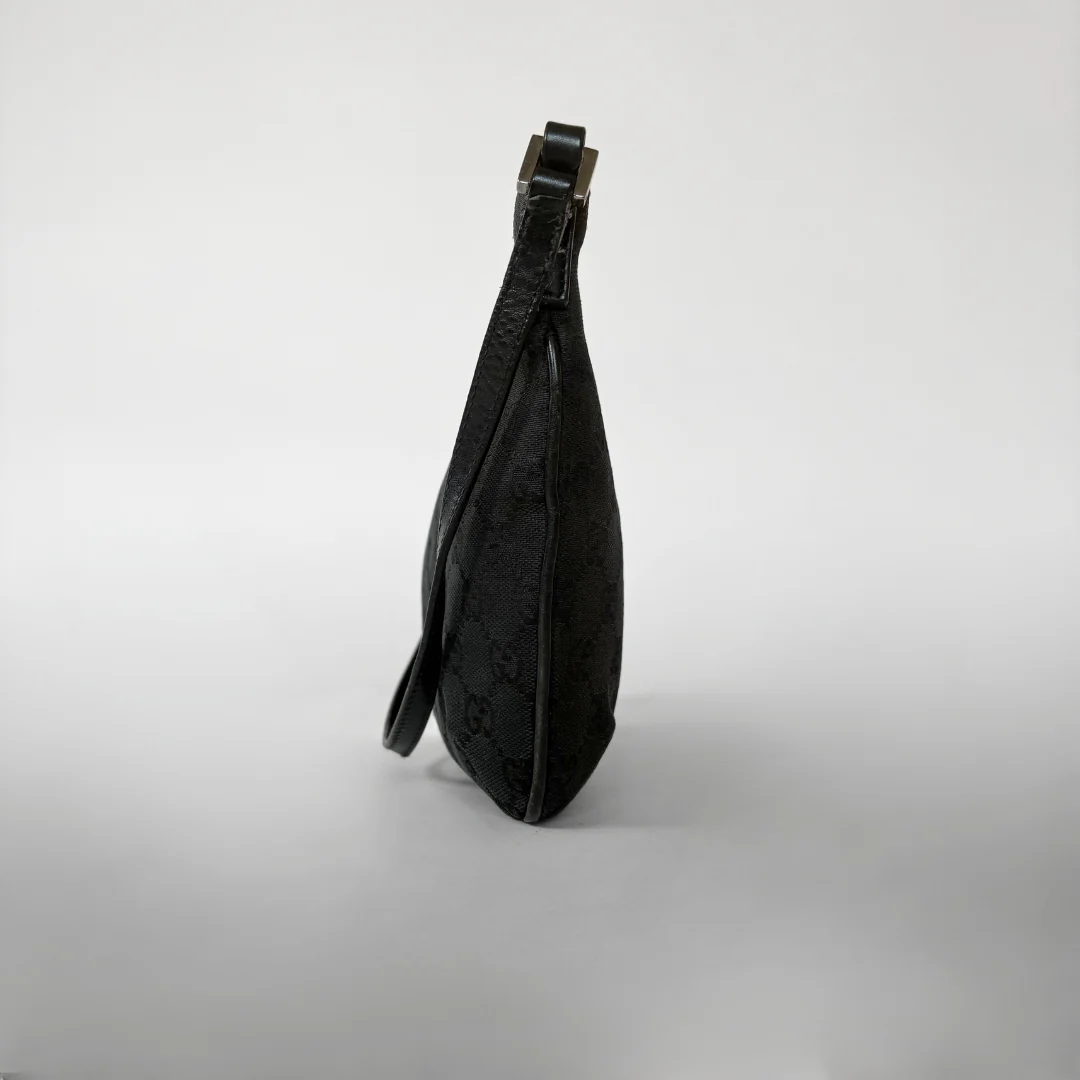 Gucci Gucci Shoulder Bag Black Canvas - Shoulder bags - Etoile Luxury Vintage