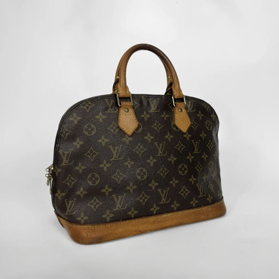 Louis Vuitton Alma Monogram Canvas on a white background 