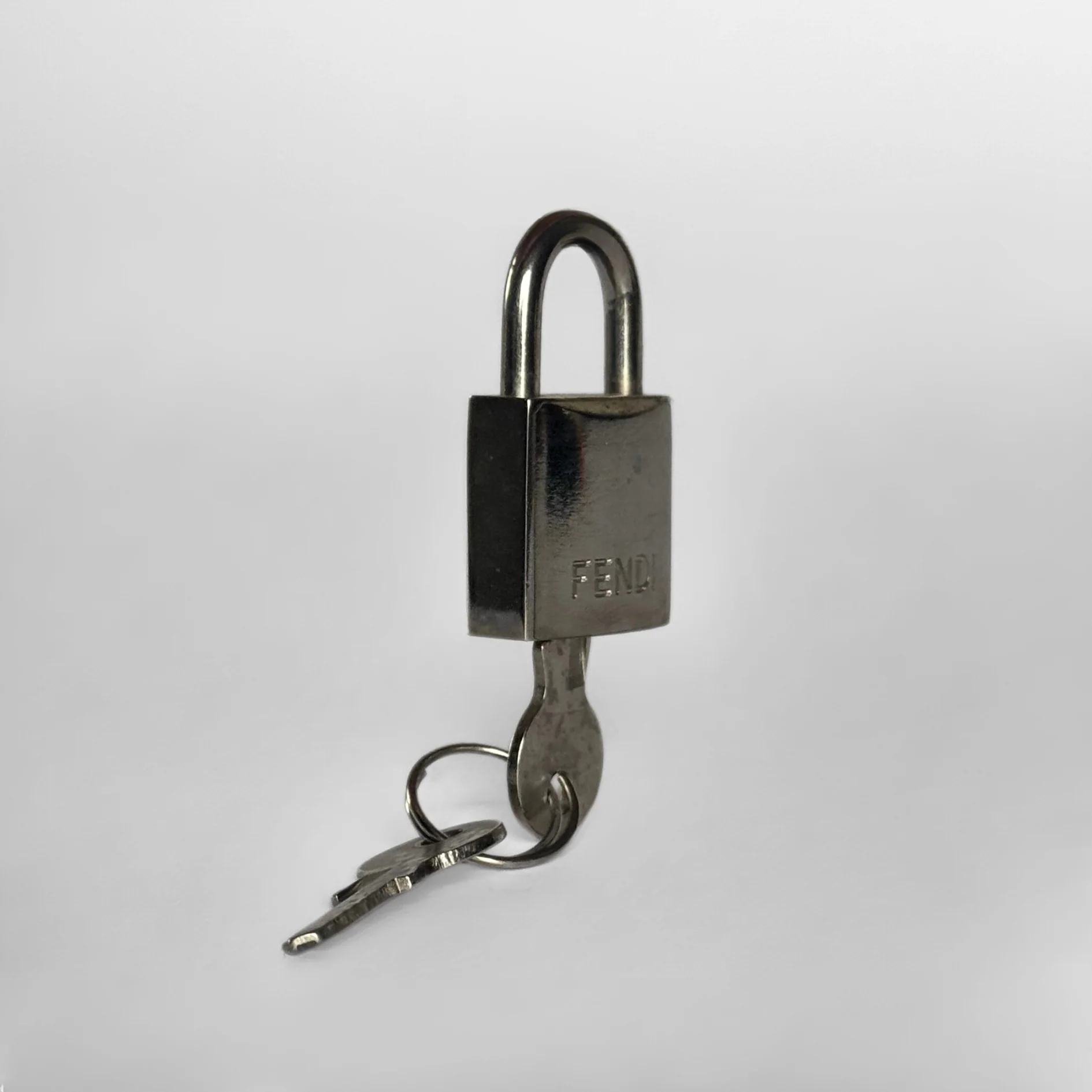 Fendi Fendi Lock With Key Silver Metal - Locks - Etoile Luxury Vintage