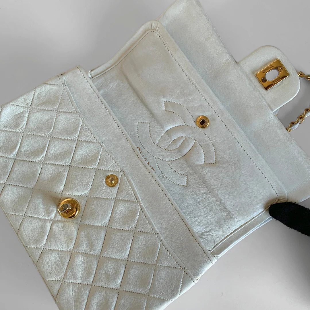 Chanel Chanel Classic Flap Bag Small Lambskin Leather - Shoulder bags - Etoile Luxury Vintage