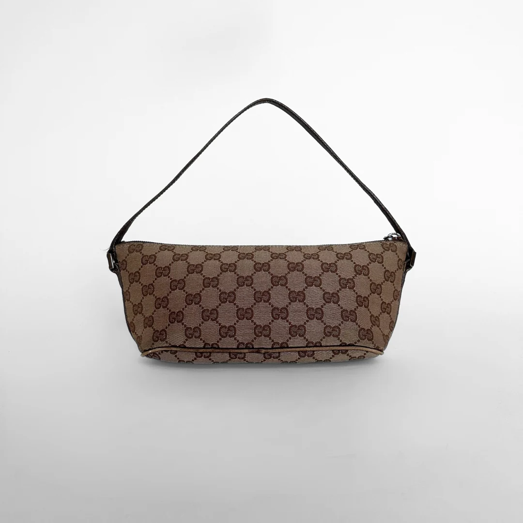 Gucci LS: Gucci Boat Pochette Monogram Canvas - Handbags - Etoile Luxury Vintage